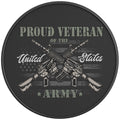 PROUD VETERAN BLACK CARBON FIBER TIRE COVER