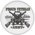 PROUD VETERAN WHITE TIRE COVER