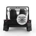 PROUD VETERAN WHITE CARBON FIBER TIRE COVER FOR MOKE