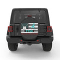 PTSD AWARENESS PEARL  WHITE CARBON FIBER TIRE COVER