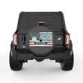 PTSD AWARENESS BLACK CARBON FIBER TIRE COVER