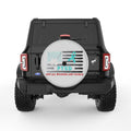 PTSD AWARENESS SILVER CARBON FIBER TIRE COVER