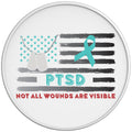 PTSD AWARENESS WHITE TIRE COVER