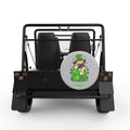 PUG PUPPY ST PATRICKS DAY SILVER CARBON FIBER TIRE COVER FOR MOKE