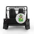 PUG PUPPY ST PATRICKS DAY WHITE CARBON FIBER TIRE COVER FOR MOKE