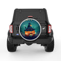 PUMPKIN HOUSE SILVER CARBON FIBER TIRE COVER