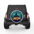 PUMPKIN HOUSE PEARL  WHITE CARBON FIBER TIRE COVER