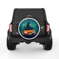PUMPKIN HOUSE WHITE TIRE COVER