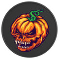 PUMPKIN SKULL PEARL  WHITE CARBON FIBER TIRE COVER