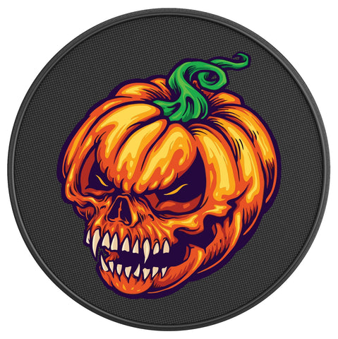 PUMPKIN SKULL PEARL  WHITE CARBON FIBER TIRE COVER