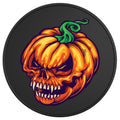 PUMPKIN SKULL BLACK TIRE COVER