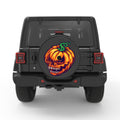 PUMPKIN SKULL BLACK CARBON FIBER TIRE COVER