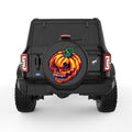 PUMPKIN SKULL BLACK TIRE COVER