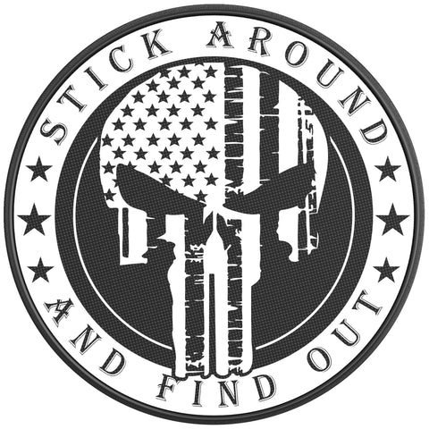 PUNISHER SKULL PEARL  WHITE CARBON FIBER TIRE COVER