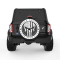 PUNISHER SKULL BLACK TIRE COVER