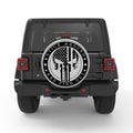 PUNISHER SKULL WHITE TIRE COVER