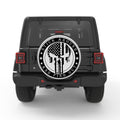 PUNISHER SKULL BLACK TIRE COVER