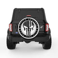 PUNISHER SKULL WHITE TIRE COVER