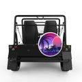 PURPLE BEACH SUNSET WHITE CARBON FIBER TIRE COVER FOR MOKE