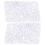 PURPLE TOPOGRAPHIC MAP QUARTER WINDOW DRIVER & PASSENGER DECALS