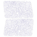 PURPLE TOPOGRAPHIC MAP QUARTER WINDOW DRIVER & PASSENGER DECALS