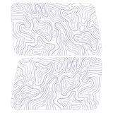 PURPLE TOPOGRAPHIC MAP QUARTER WINDOW DRIVER & PASSENGER DECALS