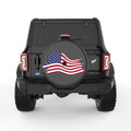 PAINTED US FLAG BLACK CARBON FIBER TIRE COVER