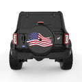 PAINTED US FLAG BLACK TIRE COVER