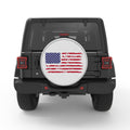 PATRIOTIC DISTRESSED FLAG BLACK TIRE COVER