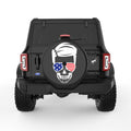 PATRIOTIC GUY SKULL BLACK TIRE COVER