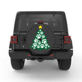 PAW PRINT CHRISTMAS TREE BLACK CARBON FIBER TIRE COVER