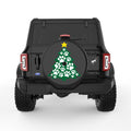 PAW PRINT CHRISTMAS TREE BLACK TIRE COVER