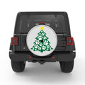PAW PRINT CHRISTMAS TREE SILVER CARBON FIBER TIRE COVER