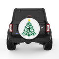 PAW PRINT CHRISTMAS TREE WHITE TIRE COVER