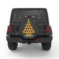 PIZZA CHRISTMAS TREE PEARL  WHITE CARBON FIBER TIRE COVER