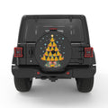 PIZZA CHRISTMAS TREE BLACK CARBON FIBER TIRE COVER