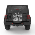 PROBABLY LATE FOR SOMETHING BLACK CARBON FIBER TIRE COVER
