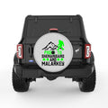 PRONE TO SHENANIGANS SASQUATCH SILVER CARBON FIBER TIRE COVER