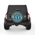 PROUD NAVY DAD BLACK CARBON FIBER TIRE COVER