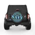 PROUD NAVY DAD BLACK TIRE COVER