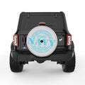 PROUD NAVY DAD SILVER CARBON FIBER TIRE COVER