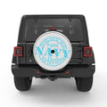 PROUD NAVY DAD SILVER CARBON FIBER TIRE COVER