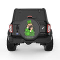 PUG PUPPY ST PATRICKS DAY BLACK CARBON FIBER TIRE COVER