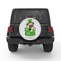 PUG PUPPY ST PATRICKS DAY SILVER CARBON FIBER TIRE COVER