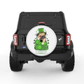 PUG PUPPY ST PATRICKS DAY WHITE TIRE COVER