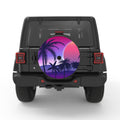 PURPLE BEACH SUNSET BLACK CARBON FIBER TIRE COVER