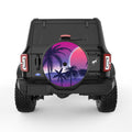PURPLE BEACH SUNSET BLACK CARBON FIBER TIRE COVER