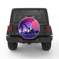 PURPLE BEACH SUNSET WHITE TIRE COVER