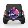 PURPLE BEACH SUNSET PEARL  WHITE CARBON FIBER TIRE COVER