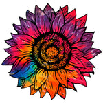 RAINBOW TIE DYE SUNFLOWER